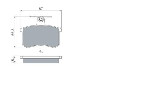 Plaquettes de frein arrière Bosch BP783 certifiées ECE-R90 pour auto - 5