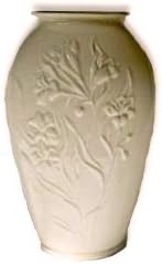 8 inch Ivory Porcelain China Flower Bud Vase with Gold Trim