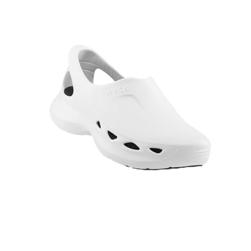 WOCK Easylite Arbeitsschuhe für Damen und Herren, bequem, antistatisch und rutschfest, für Krankenhäuser, Weiß, 43 EU