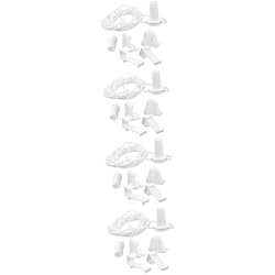 Parasol Persianas IMIKEYA 4 Juegos Cabeza De Control De Persiana Enrollable Persianas Horizontales Persianas De Patio Soporte De Metal para Persiana Enrollable Ventana Blanco Embrague El Plastico Parasol