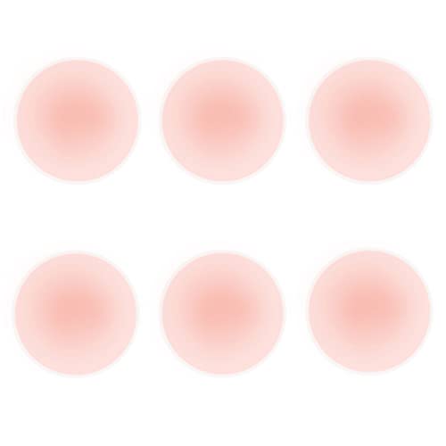XPOOS 3 Paires 7CM Cache Tétons Réutilisables en Silicone, avec Boîte De Rangement, Cache Teton Invisible, Cache-Seins Lavable, Doux Et Écologique Mcsm-gjrt-6p, Rose Cover