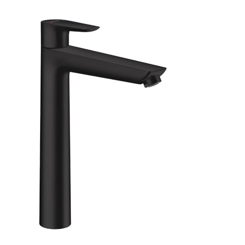 hansgrohe 71717670 Talis E Single-Lever Washbasin Mixer Tap 240 Without Drain Fitting Matt Black, spout Height 240 mm