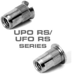 TU-SM8UFO45RZT, RIVETNUT, M8x1.25 (1.70-4.50mm GR) RND Body Ribbed, CSK HD, Steel, Zinc CLR (50 PK)