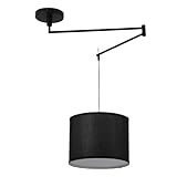 Rotatif sans angle mort : Le support de plafond de cette lampe est rotatif. Avec le bras articulé, il permet de faire pivoter la lampe dans n'importe quel coin sans angle mort. Portée maximale de cette lampe : 91cm à partir du centre du support rond. Vous pouvez régler la hauteur de la lampe en raccourcissant le câble du support de lampe.