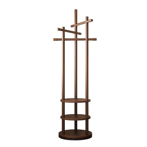 Perchero y sombrero de pie Perchero giratorio de madera maciza, Perchero de suelo for dormitorio, estantes for el hogar, percheros verticales for ropa, perchero colgante for sala de estar, sub Percher
