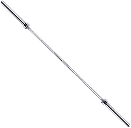 Signature Fitness Olympic Bar for Weightlifting and Power Lifting Barbell, 700-Pound Capacity (7' Feet, Silver)