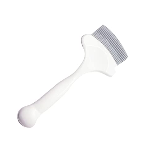 Toddmomy Pet Cleaning Comb Cat Grooming Comb Loosens Hair Knots Safe Abs Material Elastic Pins White