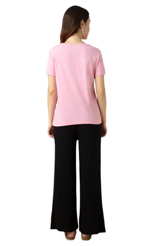 Image of Van Heusen Women's Cotton Relaxed Fit Lounge T Shirt - Relax Fit, Round Neck, Short Sleeves