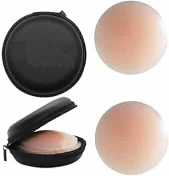 mobdesk Nipple Cover Reusable Women Pasties Pads Silicone Breast Tape Stickers Cups Niple Covers Tapes Boob Pad Nipples Backless Bras Boob Heavy Push-up Without Strips Shaper Deep Neck Stylish(1 Pair)-picture-47