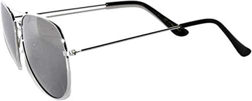 3 Pack Classic Sunglasses Mirror Silver Color Lens Metal Frame UV Protection3