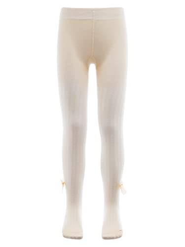 easyforever Newborn Girls Ballet Tights Bowknot Athletic Leggings Stockings Pants Infants Toddlers Cotton Pantyhose Khaki 6-8 Years