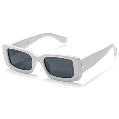 Image of Veda Tinda Vision Rectangle Sunglasses Men Tinted Polarized Big Square Retro 90s Vintage y2k Glasses for Women UV Protection