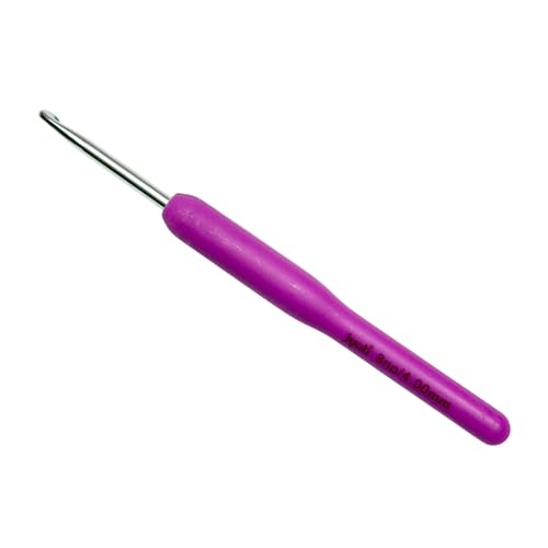 Image of Ushaworks Crochet Hook Soft Grip Crochet Needle with Aluminum Hook - Comfortable Yarn Tool for Crochet Needles, Knitting Needles, Crochet Kit, Knitting Kit, Knitting Needle Set, Crochet Needle, Crochet Set 1 Pcs (Crochet hook, 8No /4MM)