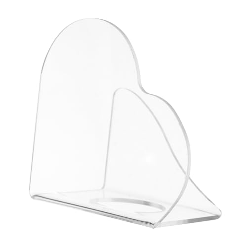 PLAFOPE Heart Shaped Nail Art Palette Acrylic Mixing Tray for Gel Polish Makeup Portable Nail Art Supply for Salon Home