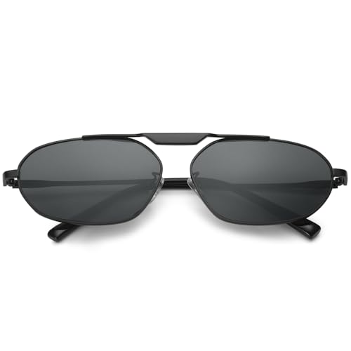 Dollger Trendy Oval Sunglasses Women Men Retro Fashion Small Oval Aviator Frame 90s Metal Designer Shades2