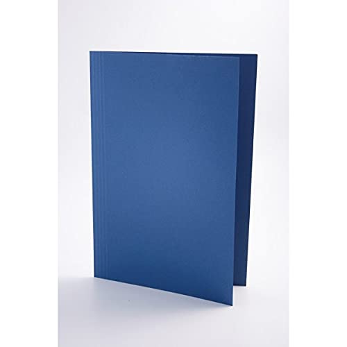 Guildhall Foolscap Blue Mediumweight Square Cut Folder [Pack of 100]