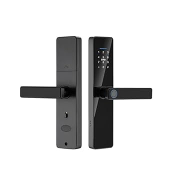 Fechadura Eletronica,5 en 1 Fechadura Digital Biometria,Fechadura Inteligente com TUYA APP Wifi,Cartão IC, Chave, Impressão Digital, Senha,Que Exibem um Código Virtual