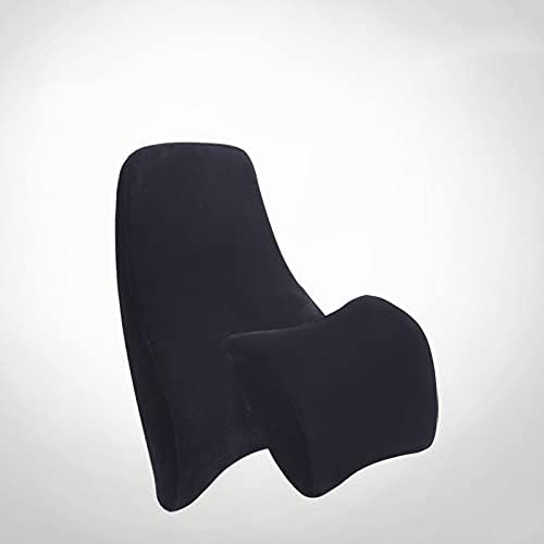 TOMYEUS Almohada para el cuello del automóvil, almohada para el cuello, soporte de la espalda, cojín de espuma viscoelástica, cojín de algodón para