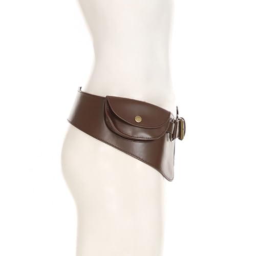 Stylish PU Leather Belt Punk Styled Waist Chain with Rivet Decor for Everyday Commutes Casual Gatherings Date3