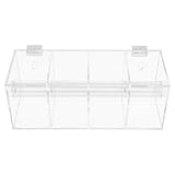 Transparente Acryl Etikettenrollen Spenderbox mit 4 Fächern