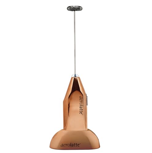 Aerolatte Milk Frother with Counter Stand, The Original Steam-Free Frother, Copper