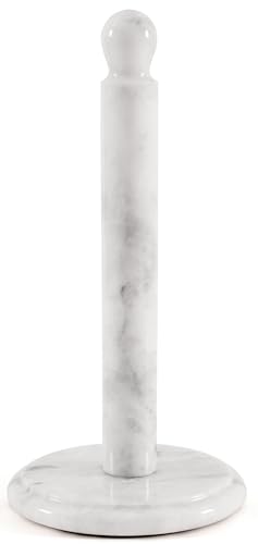 RADICALn Marble Paper Towel Holder Countertop 12.5" Inch White Handmade Toilet Paper Towels Stand for Bathroom Countertop, Paper Towel Holders & Hand Tissue Paper Organizer