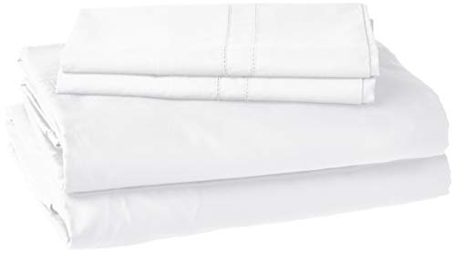 Pointehaven 620 Thread Count Long Staple Cotton Deep Pocket Oversized Sheet Set, Queen, White