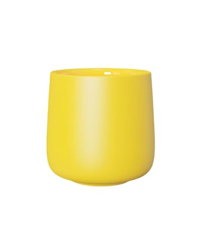 Image of LECTOR Noboru Origami Double Walled Ceramic Cup | 230ml Insulated Coffee Mug for Hot & Cold Coffee, Espresso, Tea & Drinks | 85mm Height | Stylish & Durable | Microwave Safe (Pack of 1) (Yellow)