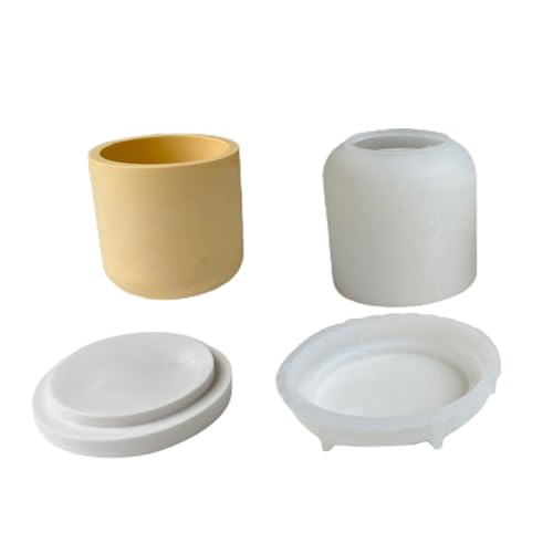 Avejjbaey Molde de silicona en forma de taza para decoración del hogar, moldes de cerámica para construcción a mano, moldes de cerámica para moldes de cerámica