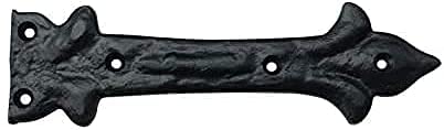 Image of Adonai Hardware Adonijah Aluminium Strap False or Faux or Dummy Hinge Front (6.5 inch x 16 Pack, Matte Black) for Barn Doors, Gates, Kitchen Cabinets, Wooden Box, Furniture, Cedar Chest and Sheds