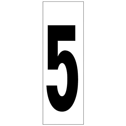 Wolfpack Linea Profesional 15058010 Numero Adhesivo 46X140 Mm. Nº 5, Multicolor