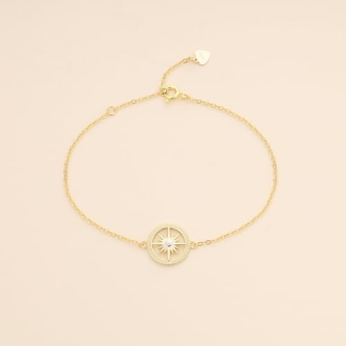 GAVU Sterling Silver Compass Bracelet, Adjustable Chain for Women - Anniversary & Birthday Gift4