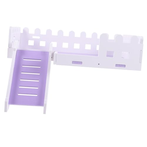 Toddmomy ハムスター用遊び場プラットフォーム 飼育ケージ装飾用品 小動物用運動おもちゃ 耐久性 ストレス解消 健康維持のための紫色ステー