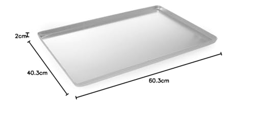 HENDI Auslageplatte, Vitrinenblech, Sandwichplatte, 600x400x(H)20mm, Aluminium, Silber