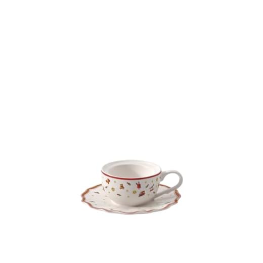 Villeroy & Boch Toy‘s Delight Decoration theelichthouder koffiekop, wit/rood, 9,8 x 9,8 x 4 cm