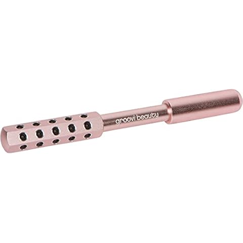GROOVI BEAUTY Face Roller Massaging Stones Uplift Skin, Promote Lymphatic draining, Reduces fine Lines & Wrinkles, de-Puffs The Skin & Reduces Facial Muscle Tension | No Batteries Cover