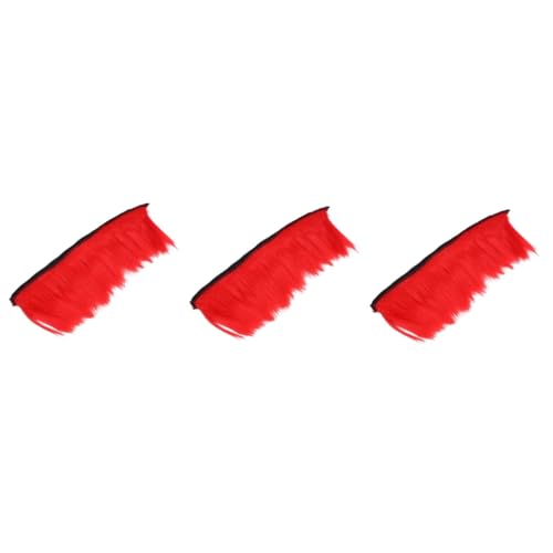 Wig adhésive cosplay rouge solution coiffe colorée facile à installer