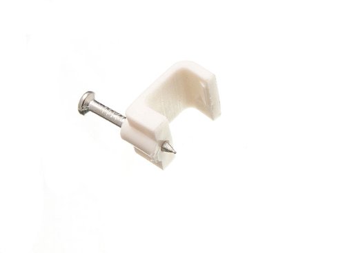 Clips pour câble de terre 2.5mm anti-arrachement avec broches à frapper blanches x2400