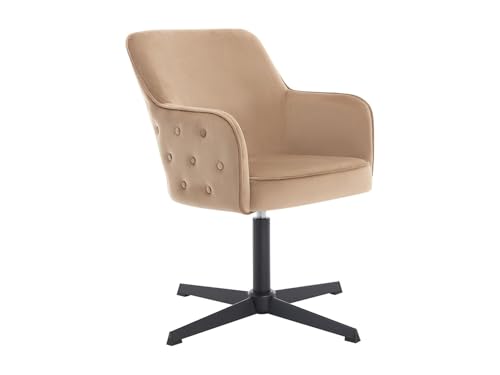 Vente unique Pascal MORABITO   Silla de Oficina   Terciopelo   Beige y Negro   CAPULI