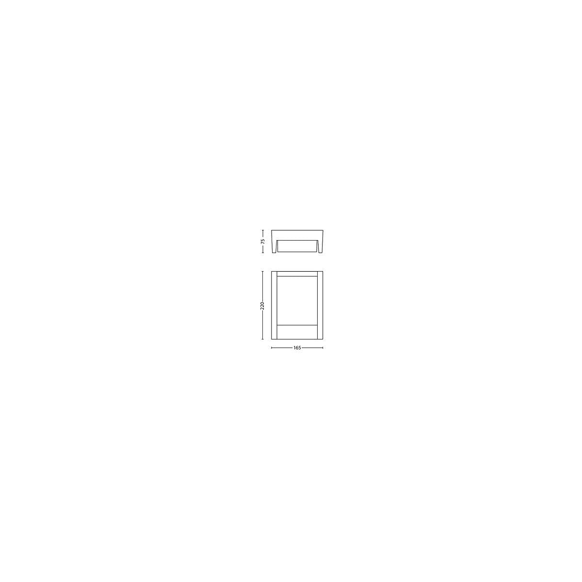 Philips Arbour Applique Murale Extérieure LED, 6 W, 700 lm, Lumière Chaude 2700 K, IP44 Résiste aux Intempéries, LED Intégrée, Durable, Aluminium, Gris Anthracite