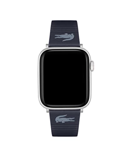Lacoste Correa Apple Watch para Hombre y Mujer en Cuero Azul Marino con Detalles en...