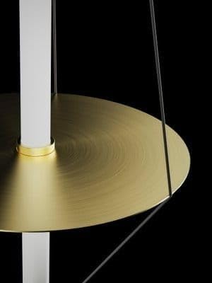 Image of Modern Hanging Light for Living Room, 3 Color LED Pendant Ceiling Light, Adjustable Tube Hanging Lamp, Metal Ceiling Hanging Light for Bedroom, Dining Table, Hall & Home Decoration