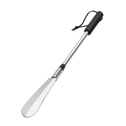 SHSHbuy Calzascarpe Telescopico,Calzascarpe in Acciaio Inox,Calzascarpe Lungo in Metallo,Calzante Lungo per Adulti,Anziani,Bambini (40,5 cm-77,5 cm)