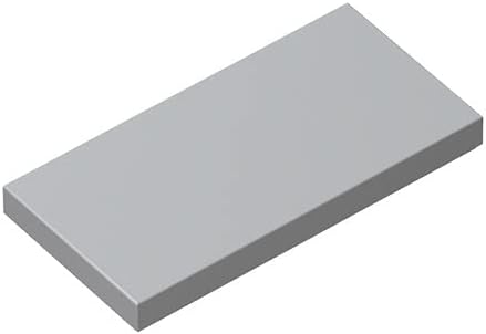 Classic Building Bricks Tile 2x4 with Groove 100 Piece, Compatible with Lego Parts and Pieces 87079, Creative Play Set - 100% Compatible with All Major Brick Brands(Colour: Light Grey)