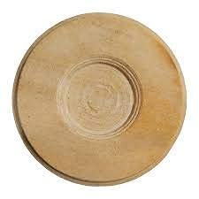 C R Tradelink Natural Chandan rubbing Stone chakla Pata with Chandan Stick/Chandan Pata (Size 6-inches) with Original Mysore Sandalwood Chandan Stick (Pack of 1 Board with 2 Sticks)