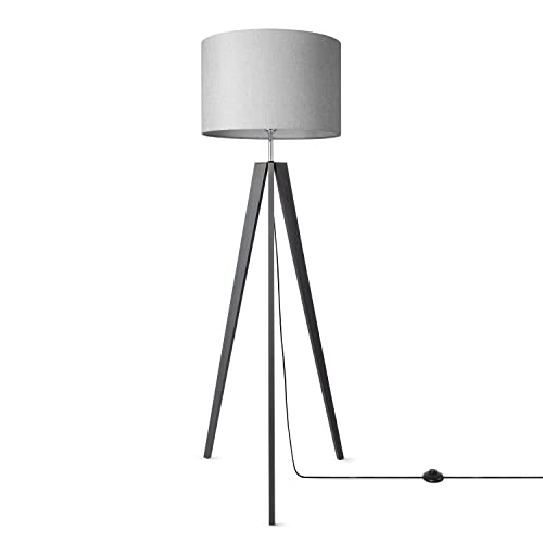 Paco Home Stehlampe Wohnzimmer Standlampe Wohnzimmerlampe E27 Fassung Leselampe Stoffschirm Lampe Schlafzimmer Stativ Stoff Lampenschirm Mit Schalter
