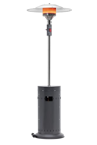 Tarrington House Estufa de gas Seta para exterior GPH3000, 76 x 218 cm, gris
