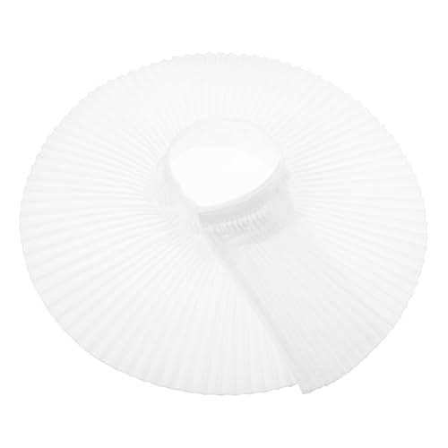 Capa impermeable para peluquería blanca ajustable con cierre
