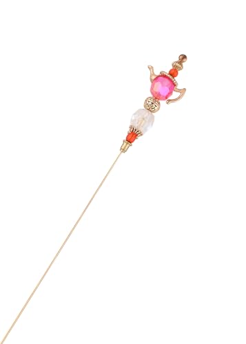 Image of Alilang Gold Magic Lamp Hat Pin Retro Long Handle Hat and Lapel Pins with Flexible Bendable Design on Hats, Scarves, and Suits
