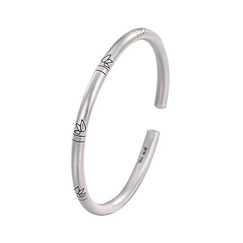 Bracelet s999 Pur Mat pour Femme - Bijou Ajustable et Ouvert CXYWBD